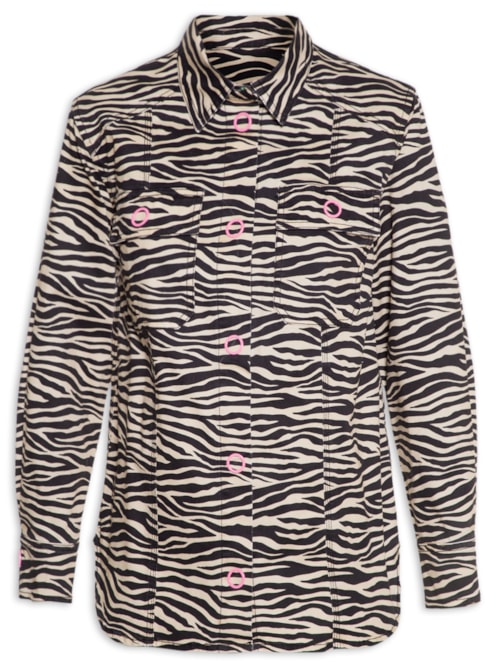 Camisa Feminina Sarja Zebra April - Animal Print