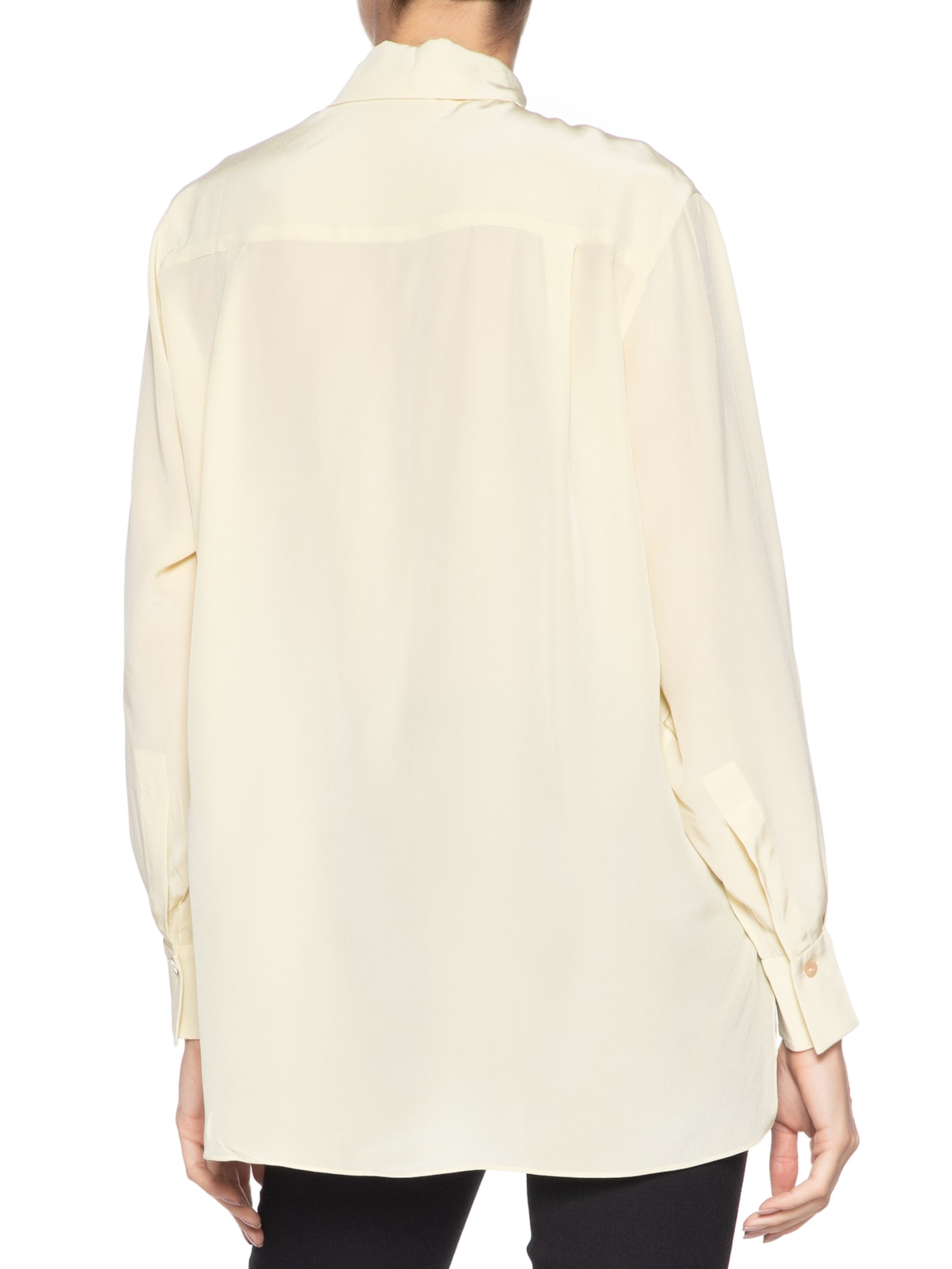 Camisa Feminina Seda Ampla Campo Amarelo Animale