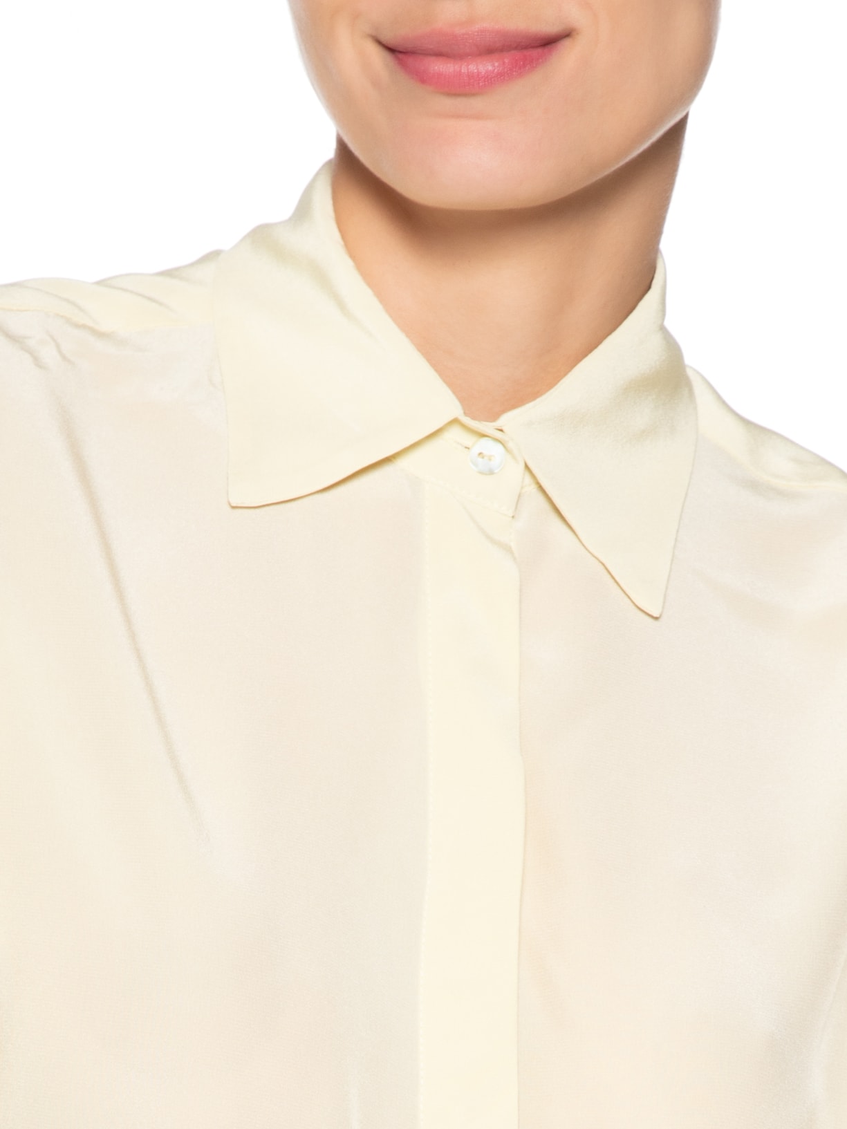 Camisa Feminina Seda Ampla Campo Amarelo Animale