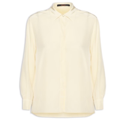 Camisa Feminina Seda Ampla Campo - Amarelo
