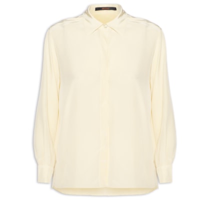 Camisa Feminina Seda Ampla Campo - Amarelo