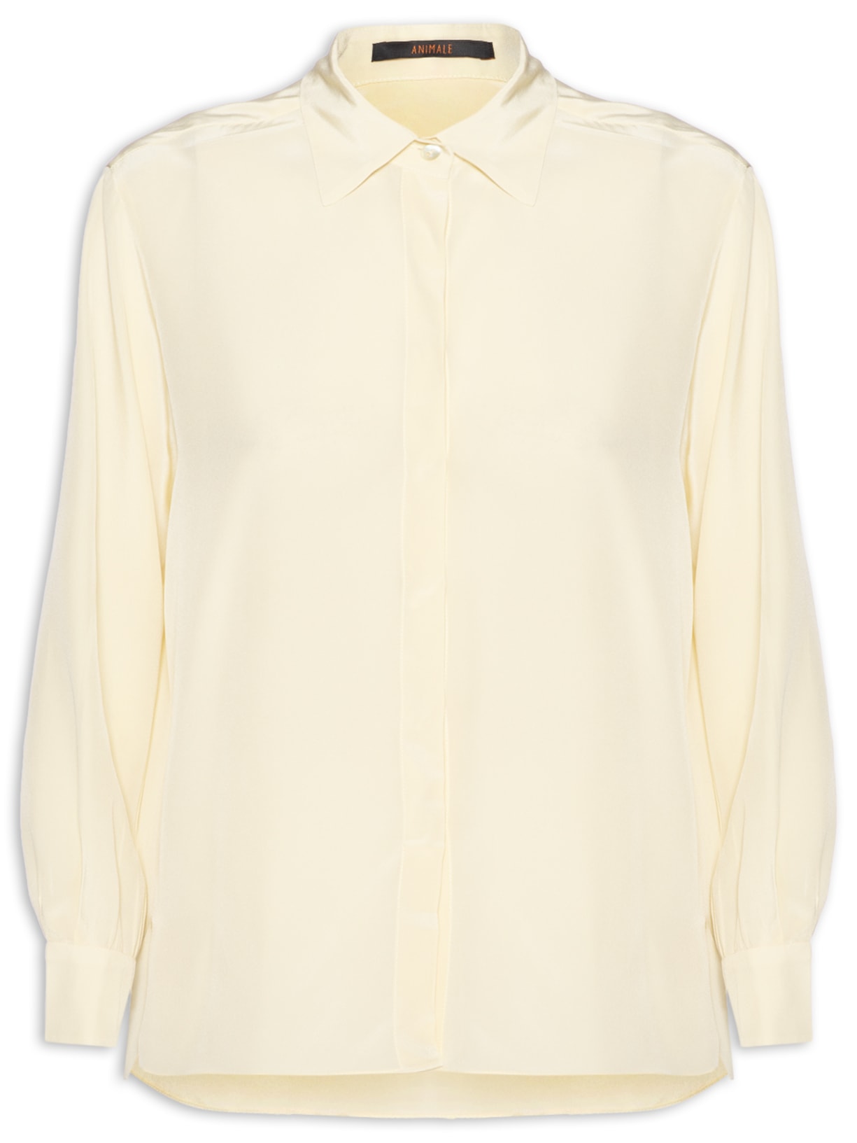 Camisa Feminina Seda Ampla Campo - Amarelo