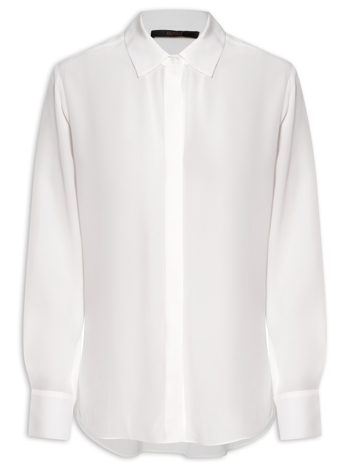 Camisa Feminina Seda Básica - Branco