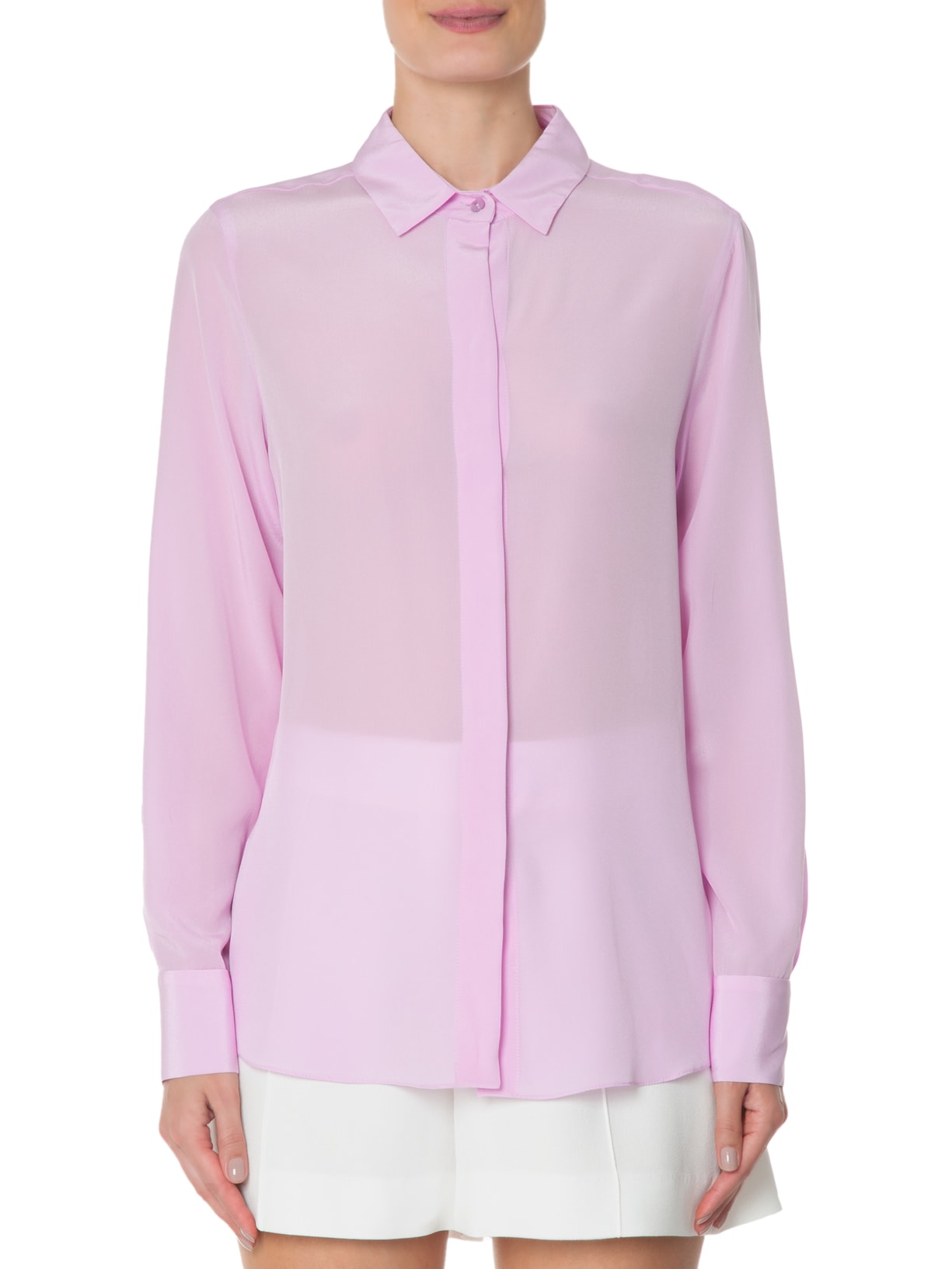 Camisa Feminina Seda Básica Buque Lilás Animale