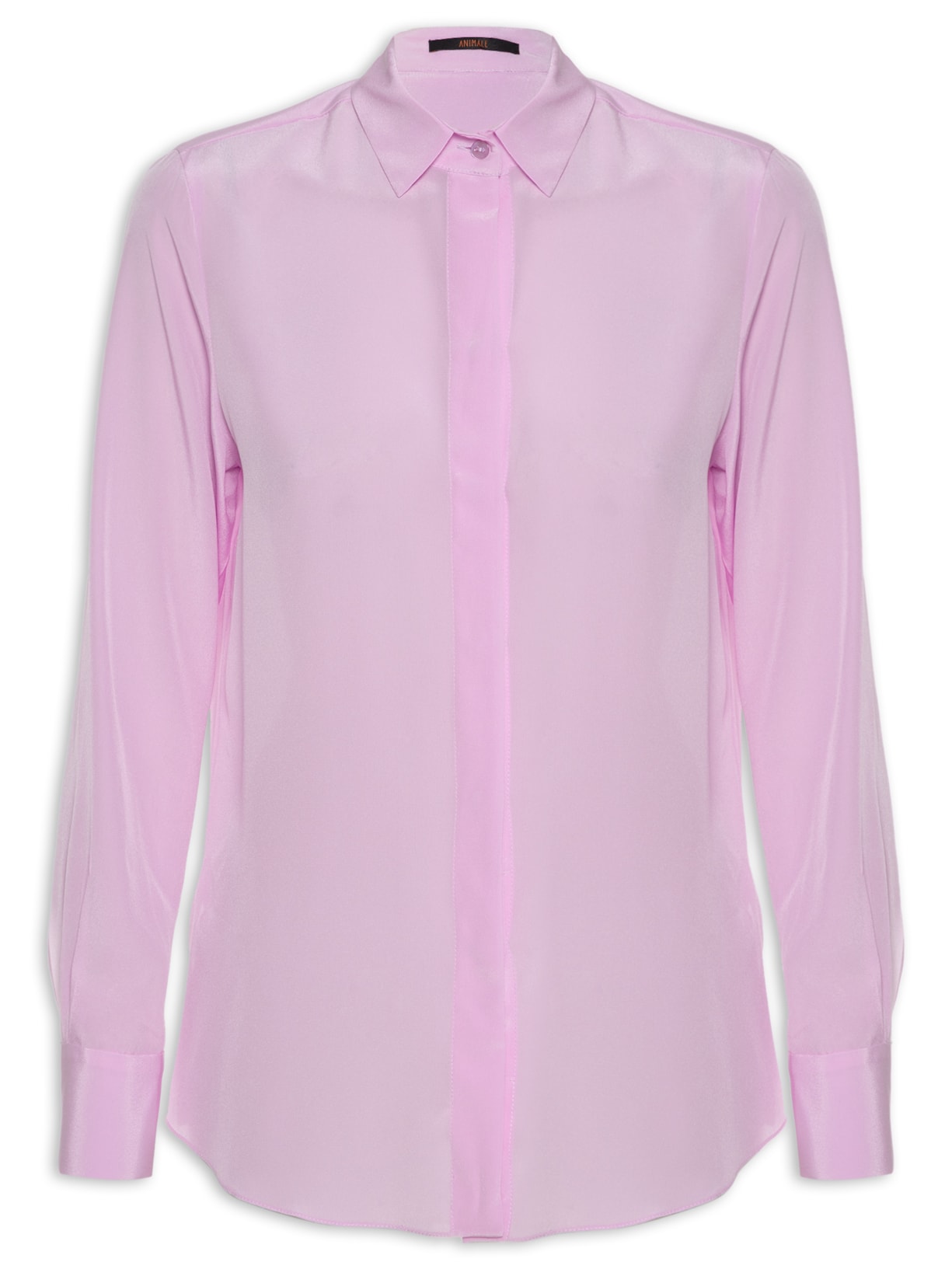 Camisa Feminina Seda Básica Buque Lilás Animale