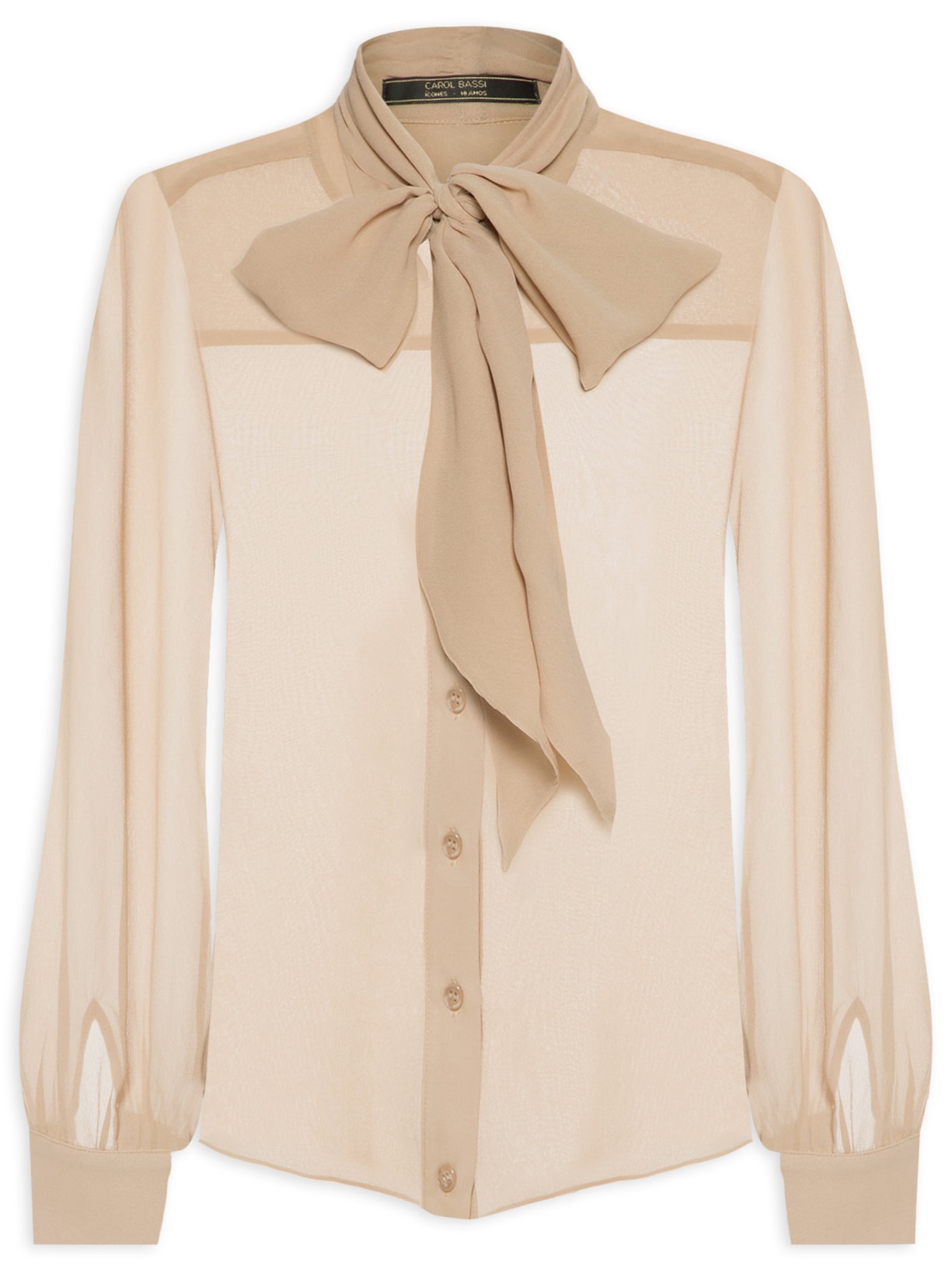 Camisa Feminina Seda Camila - Bege