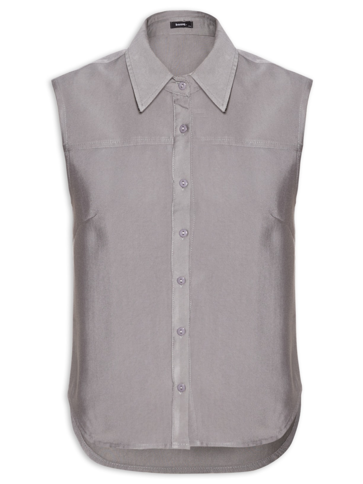 Camisa Feminina Sem Manga - Cinza