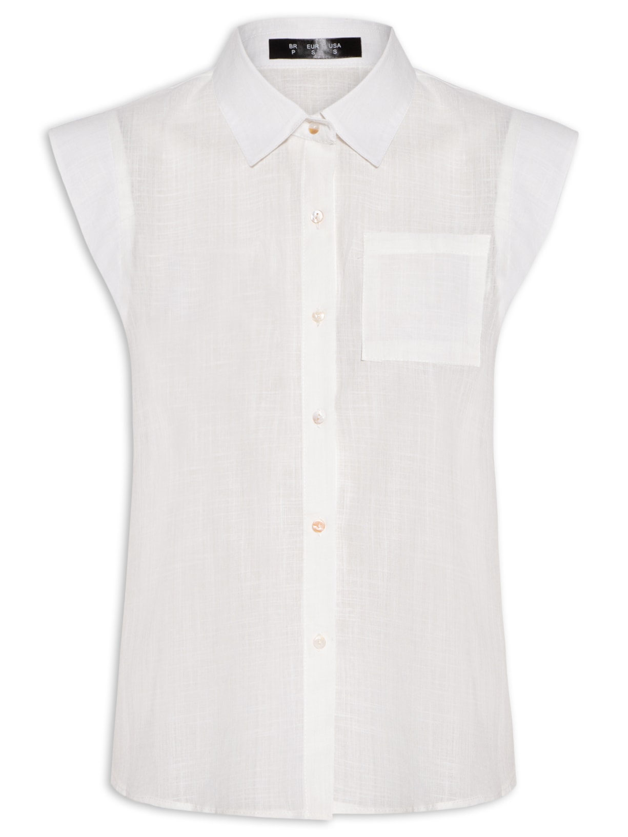 Camisa Feminina Sem Manga Off White  Basiq