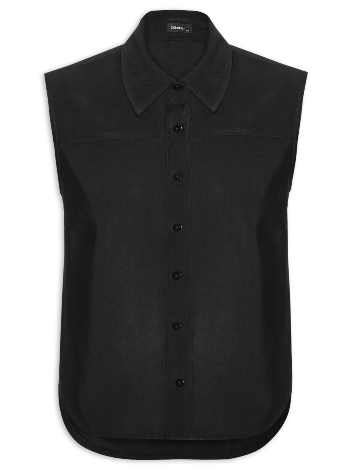 Camisa Feminina Sem Manga - Preto