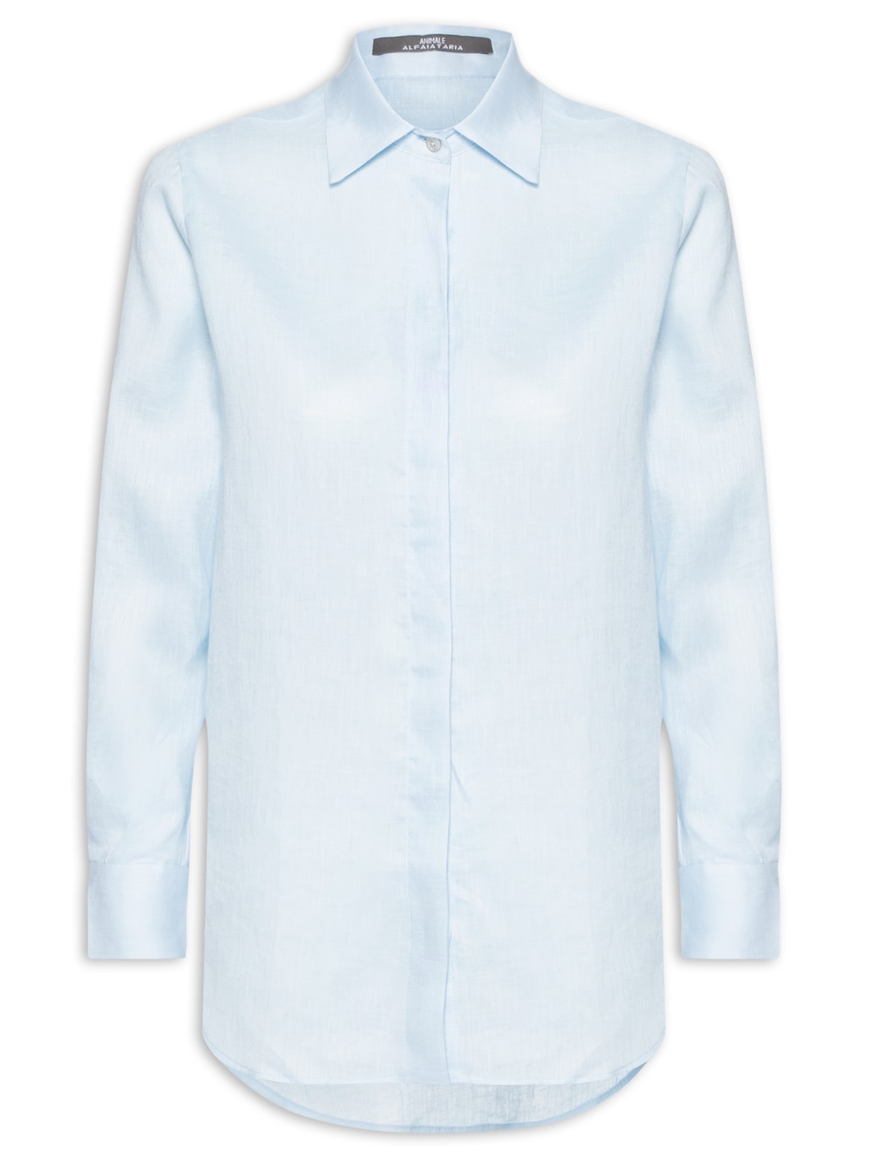 Camisa Feminina Sereia Cambraia Puro Linho - Azul