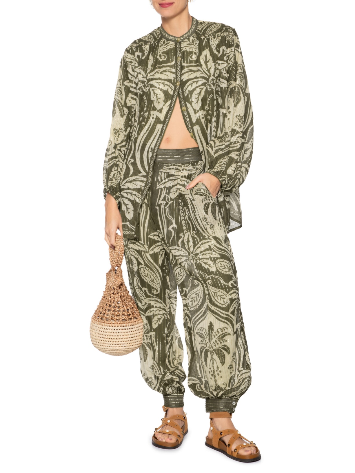 Camisa Feminina Serra Tropical Verde Farm