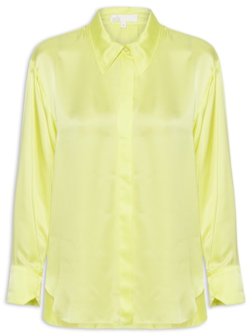 Camisa Feminina Silk Lace Bianca - Verde
