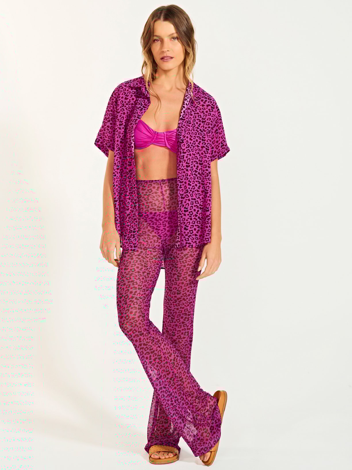 Camisa Feminina Sleep Animal Print Triya