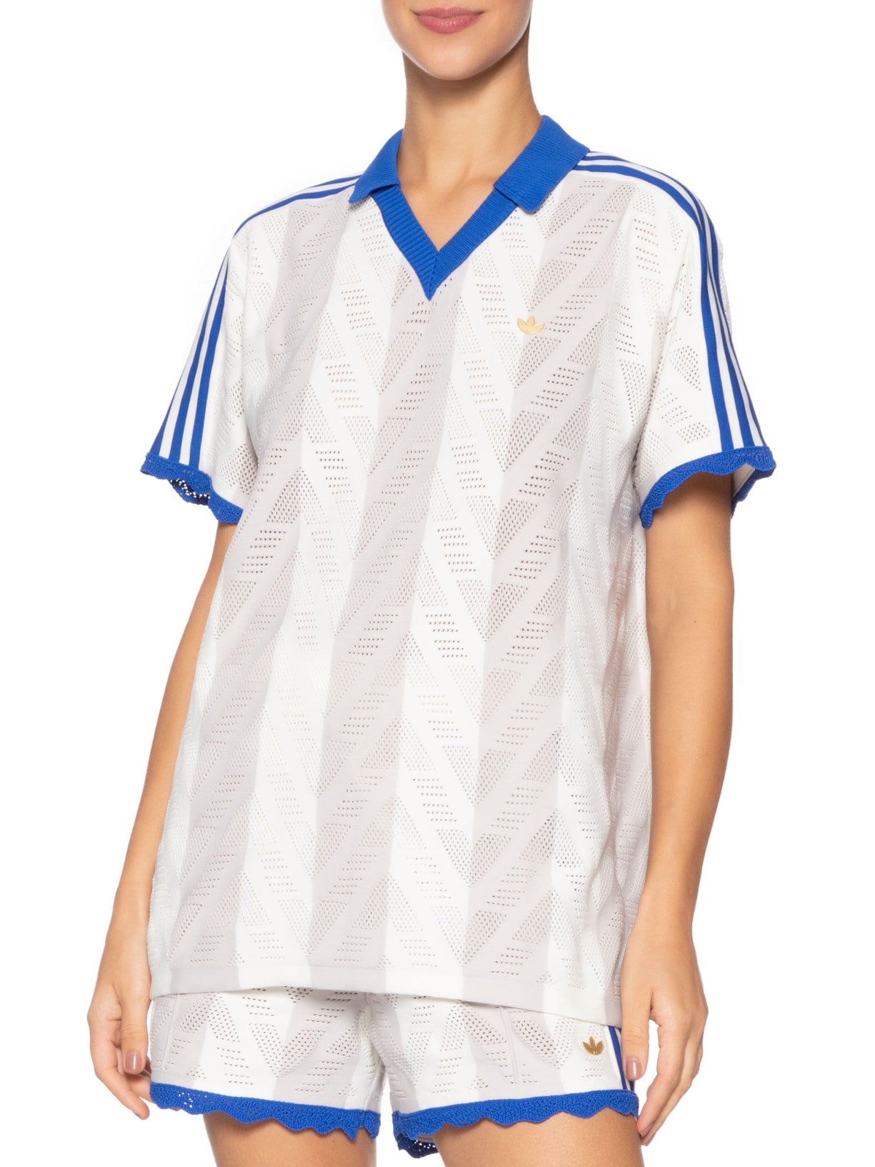Camisa Feminina Ss Polo T Branco Adidas Originals
