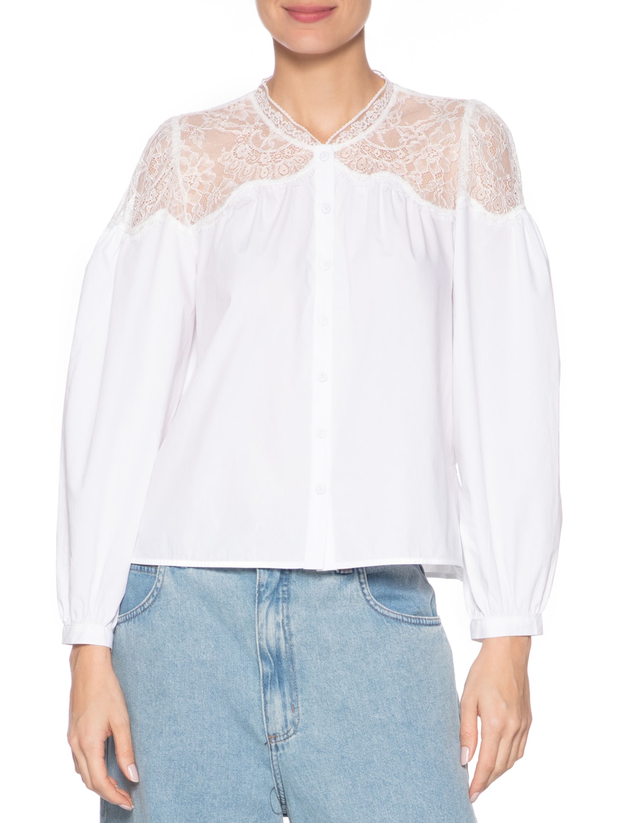 Camisa Feminina Thalita Branco Le Lis
