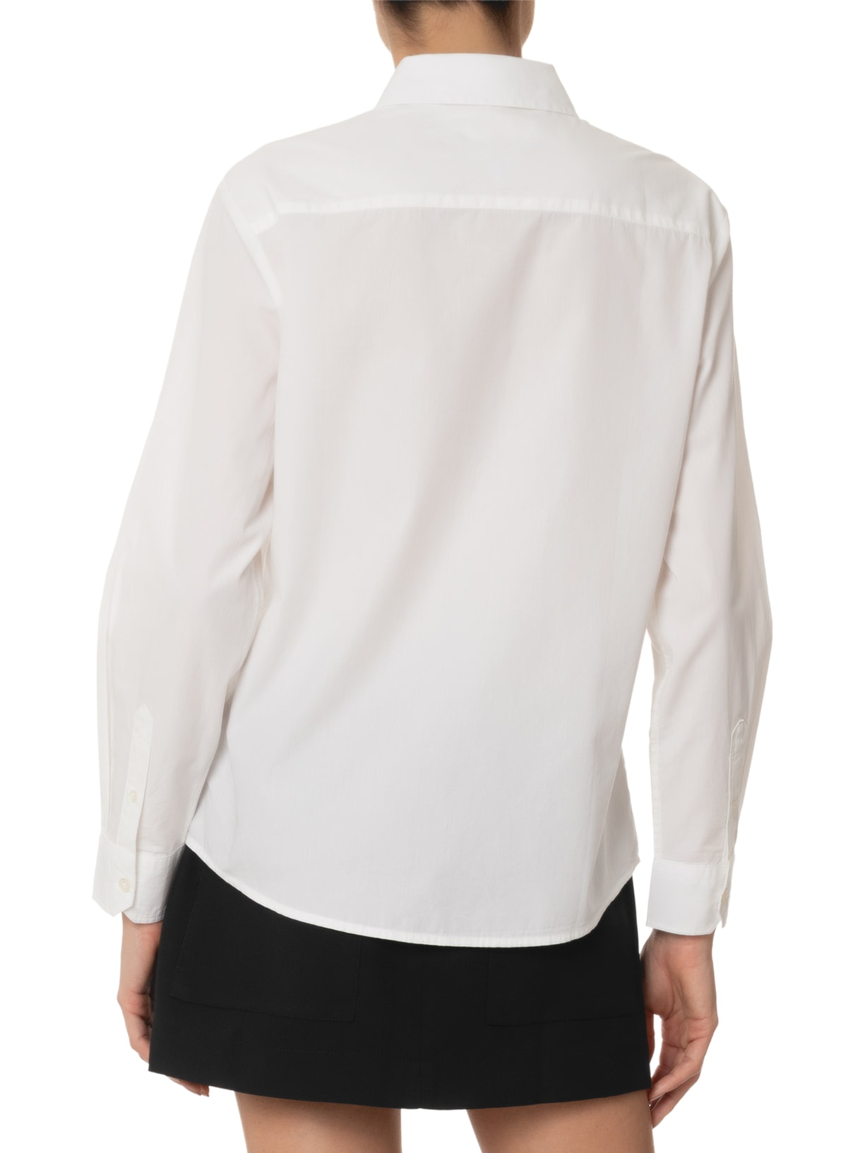 Camisa Feminina Tjd Reg Pinstripe Poplin Shirt Branco Tommy Jeans