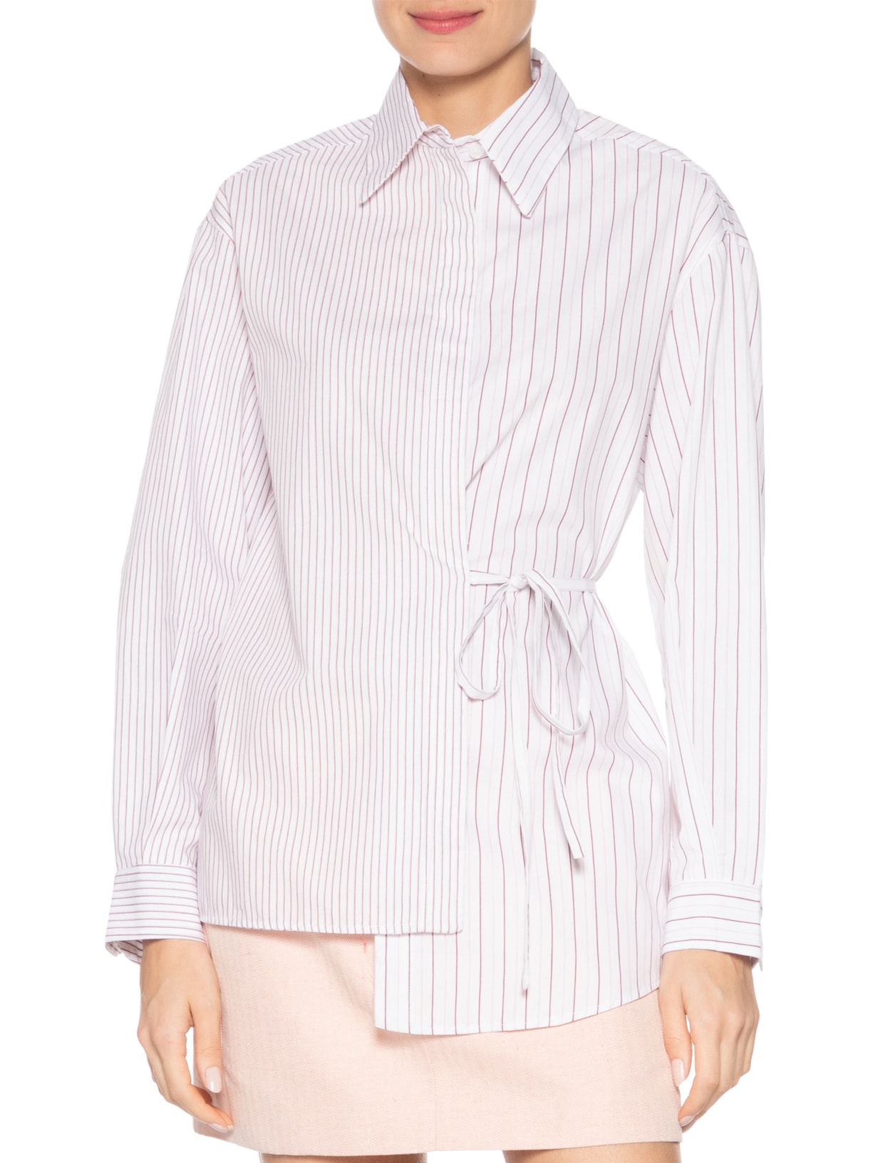 Camisa Feminina Tricoline Amarração Branco Animale