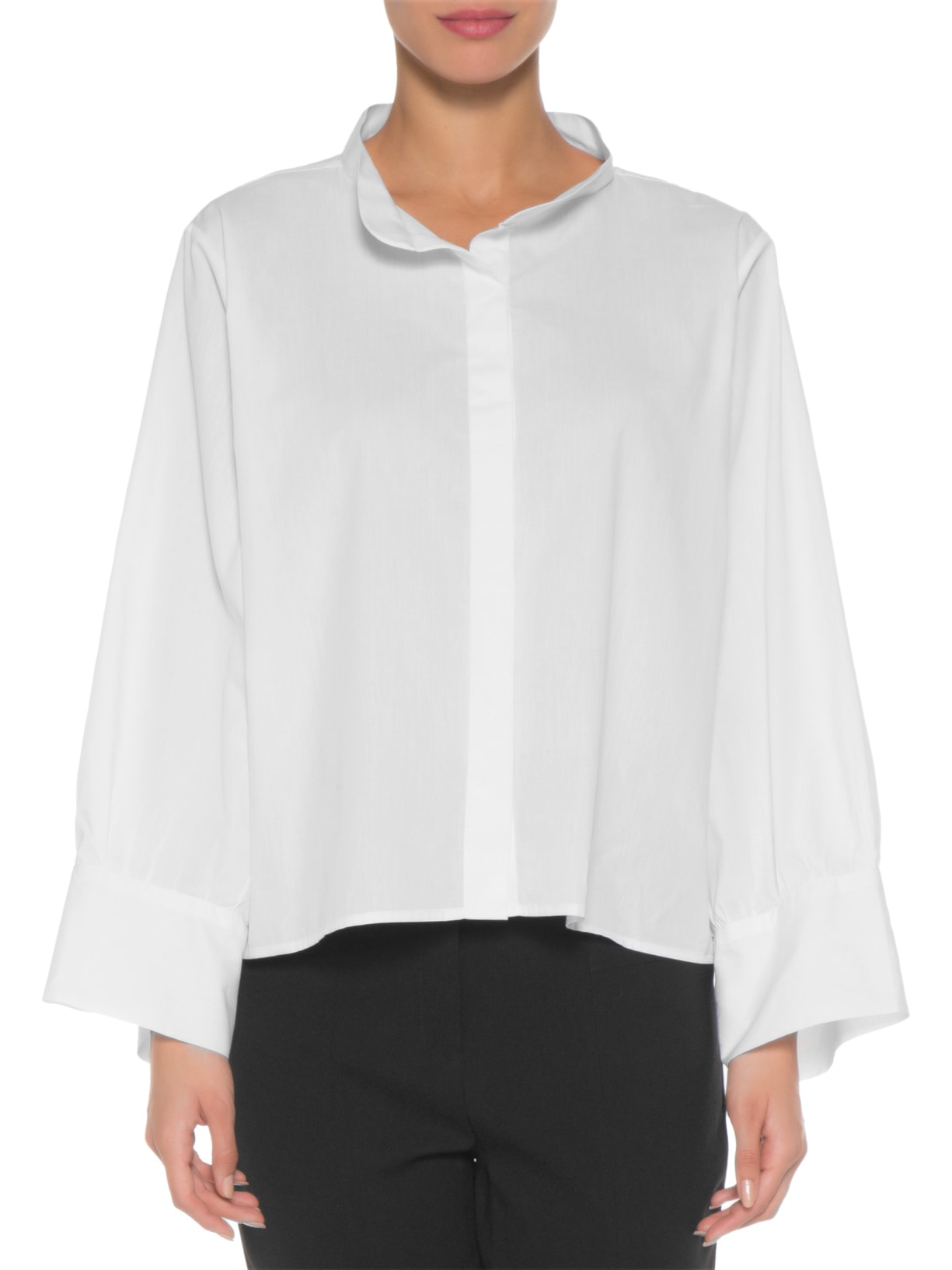 Camisa Feminina Tricoline Branco '2Essential