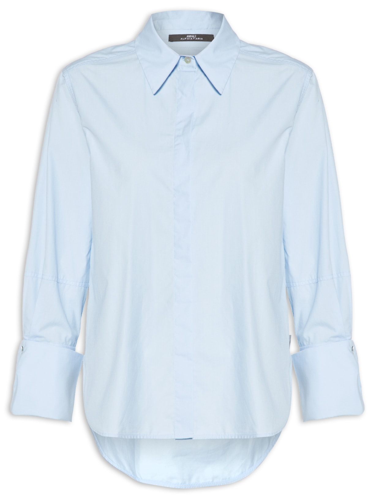 Camisa Feminina Tricoline Com Recortes - Azul