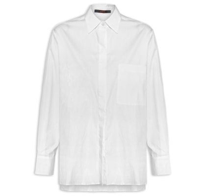 Camisa Feminina Tricoline Essential -Branco