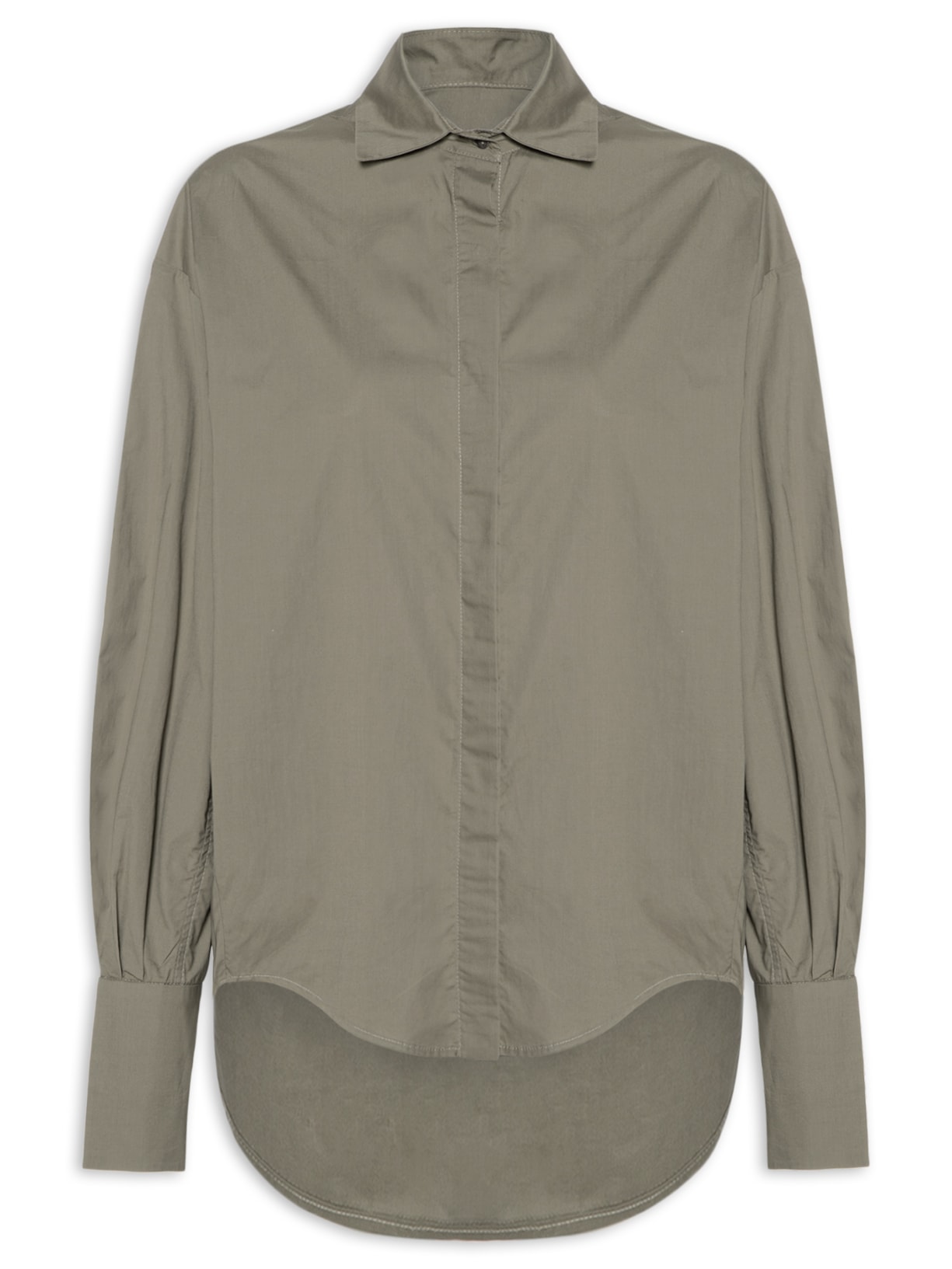 Camisa Feminina Tricoline Jisiane - Marrom