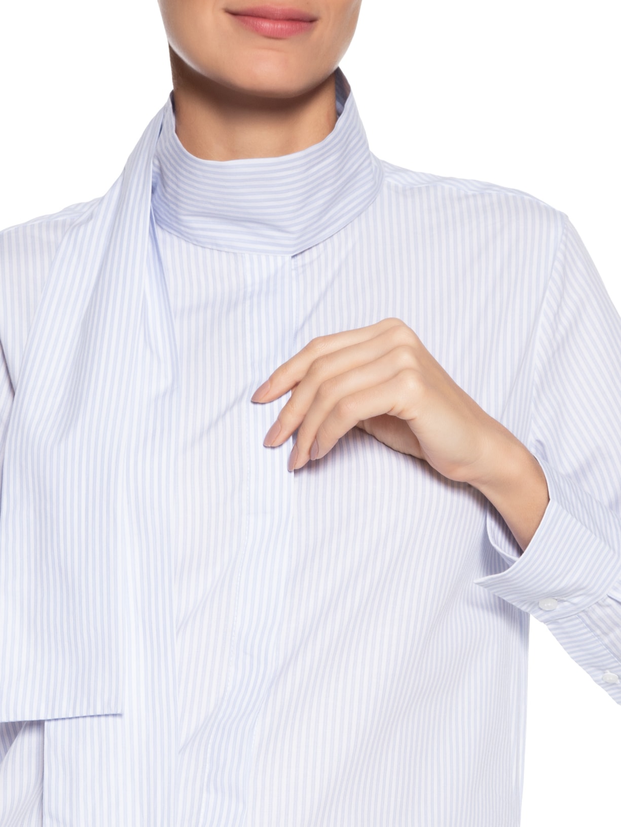 Camisa Feminina Tricoline Laço Azul Animale