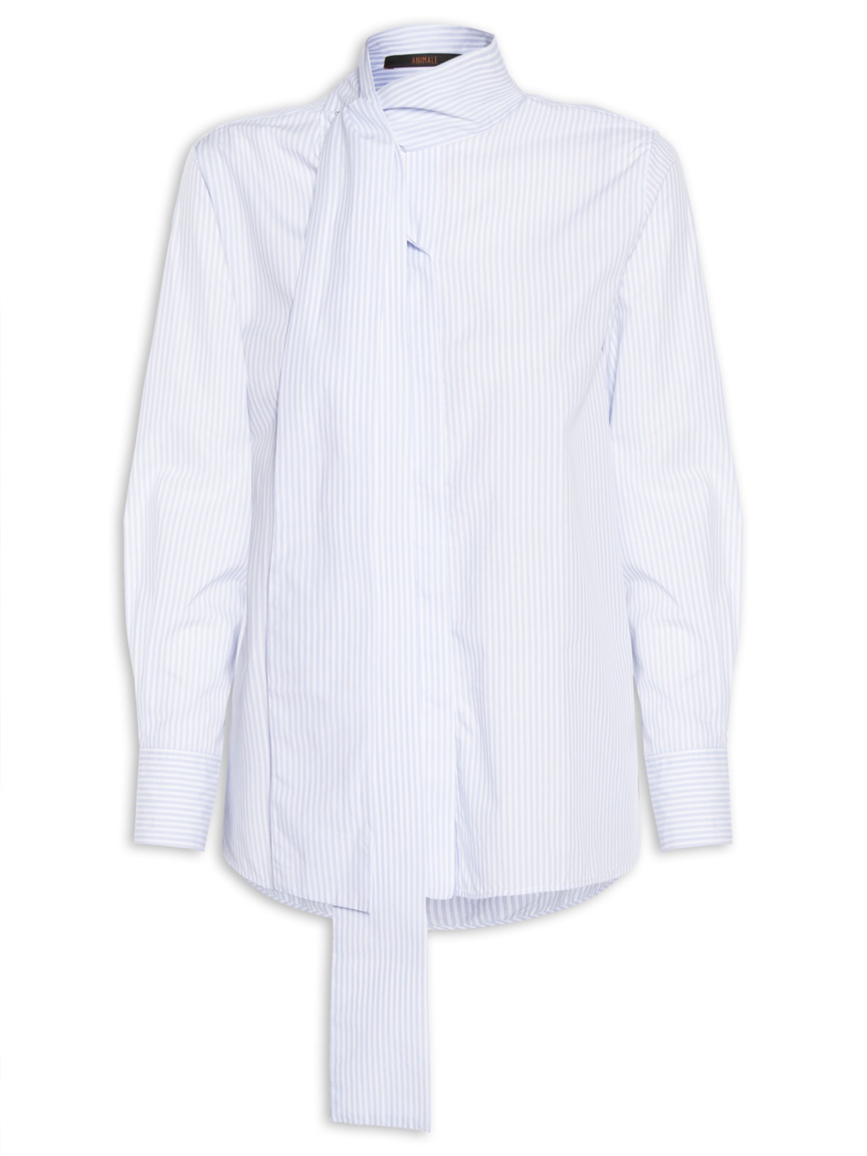 Camisa Feminina Tricoline Laço - Azul