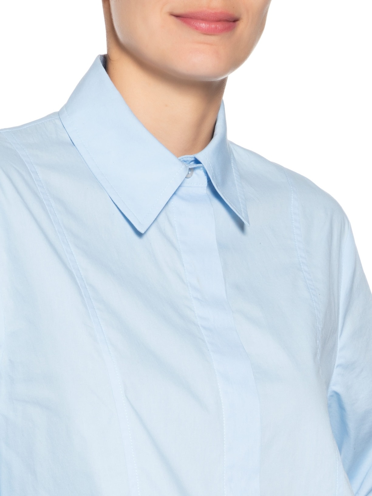 Camisa Feminina Tricoline Paper Pandora Azul Nk