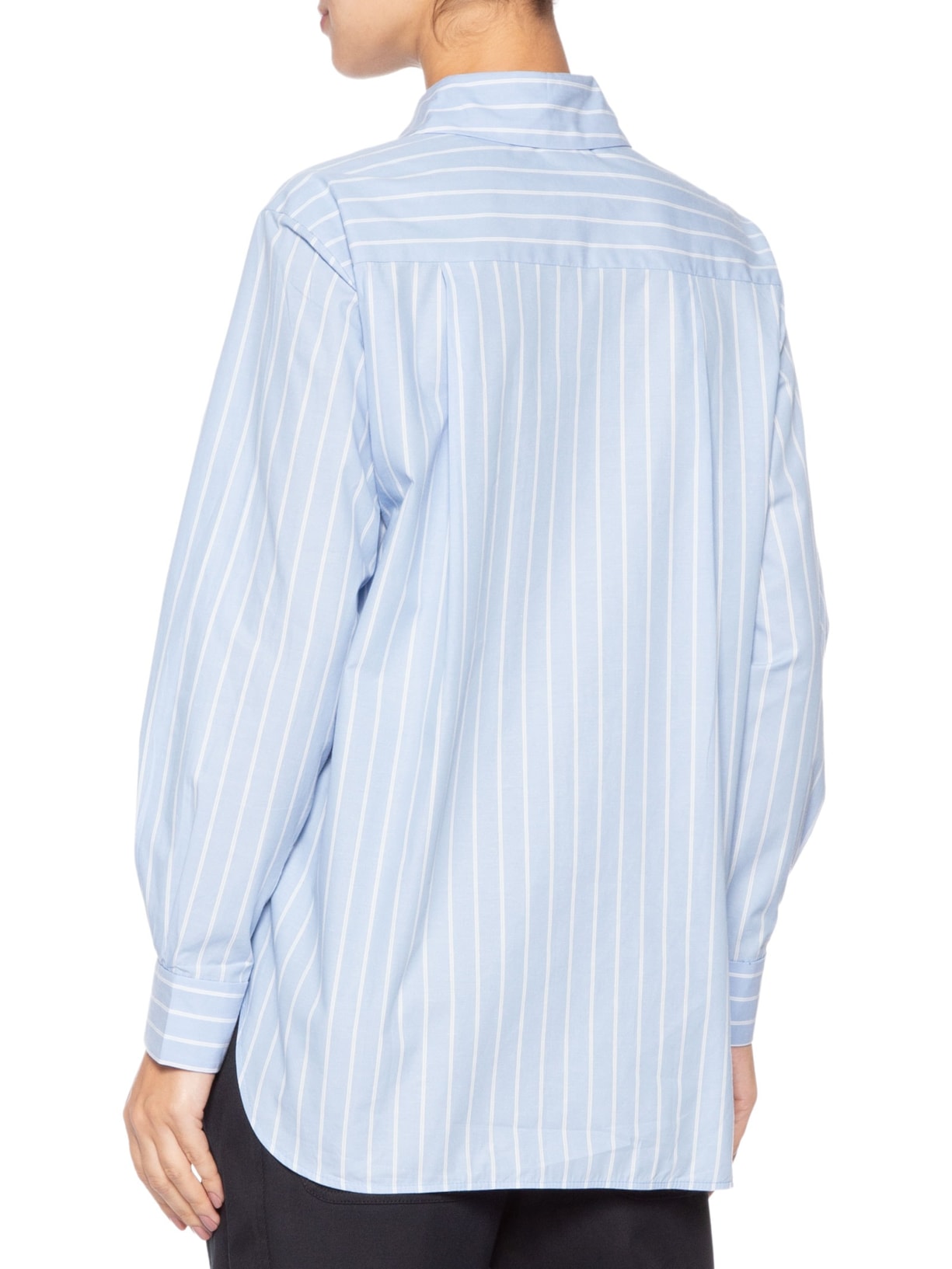 Camisa Feminina Tricoline Riscas Ampas Azul Animale