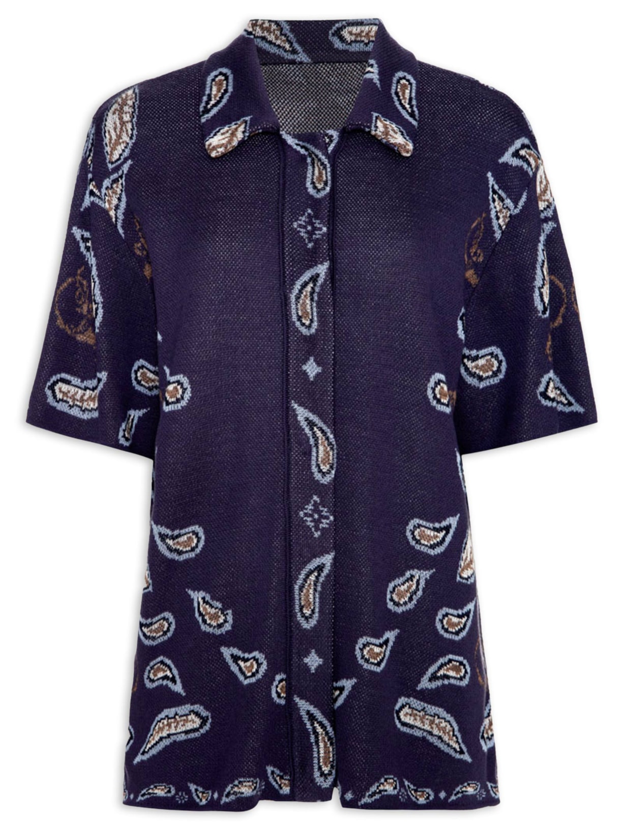 Camisa Feminina Tricot Acqua Folk - Azul