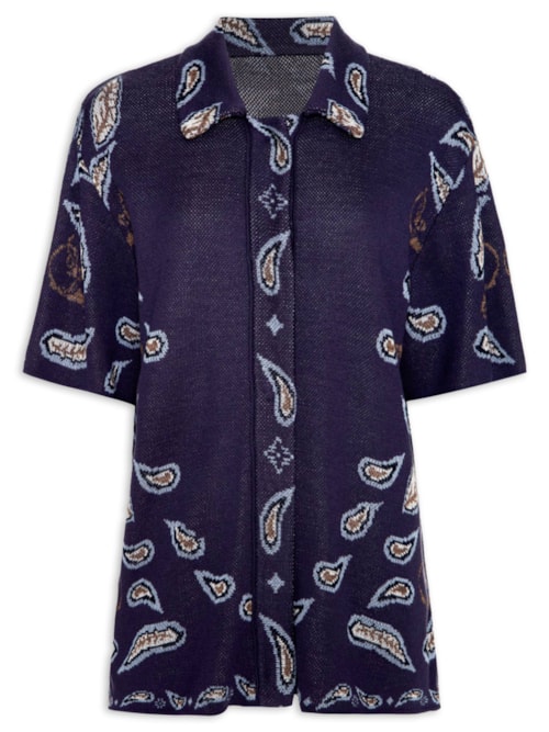 Camisa Feminina Tricot Acqua Folk - Azul