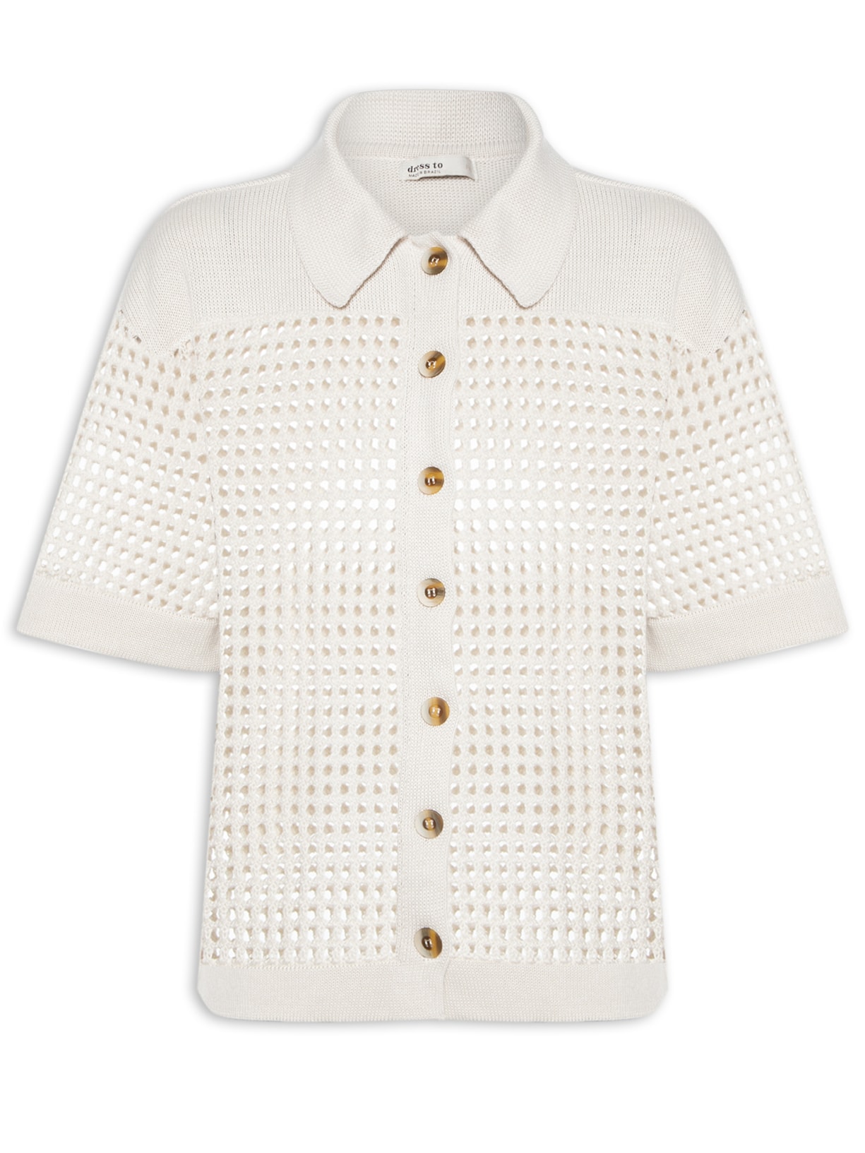 Camisa Feminina Tricot - Bege