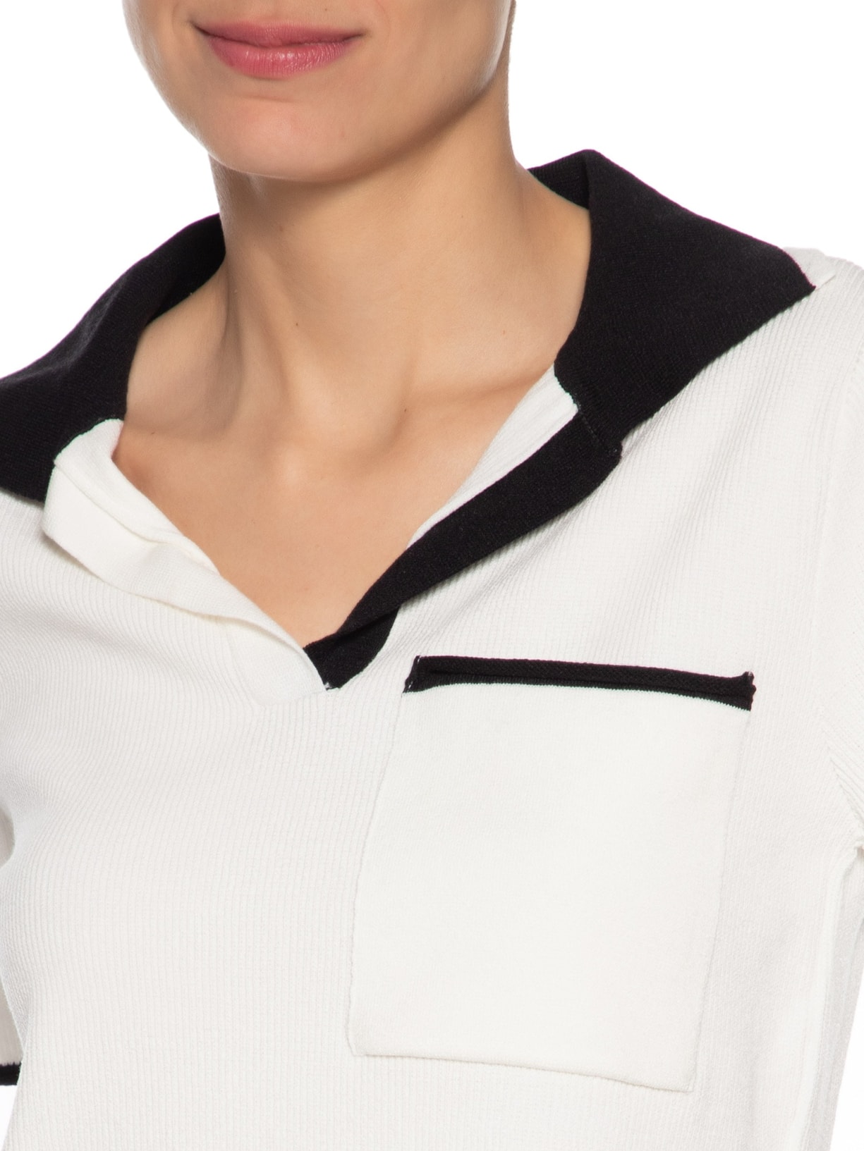 Camisa Feminina Tricot Cropped Branco Animale Jeans