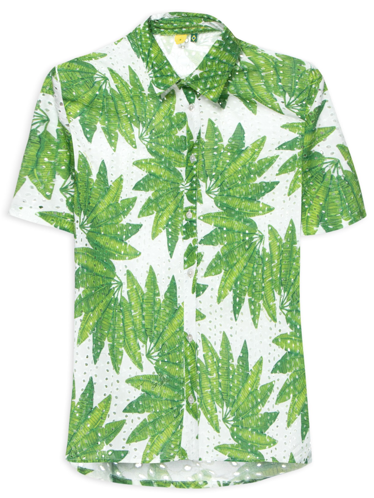 Camisa Feminina Uni Leque De Palmeira - Verde