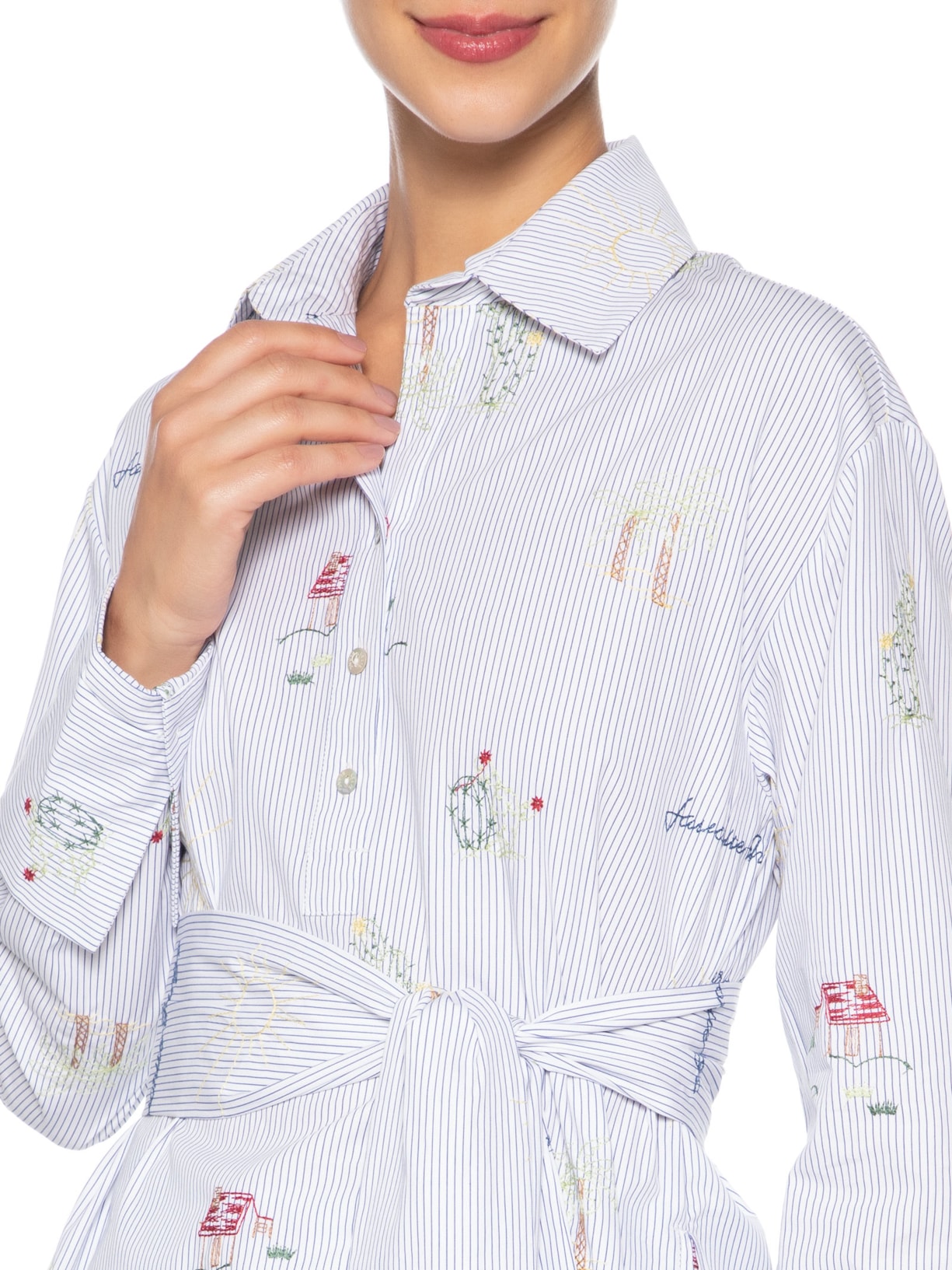 Camisa Feminina Vanda Azul Le Lis