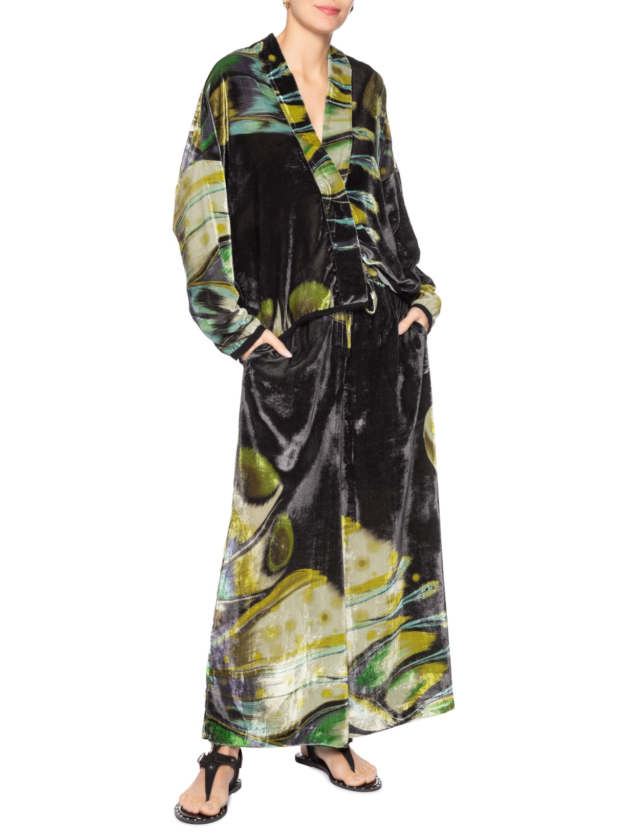 Camisa Feminina Veludo Butterfly Tex Preto Osklen