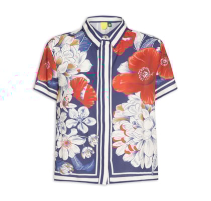 Camisa Feminina Vera Lenço - Azul