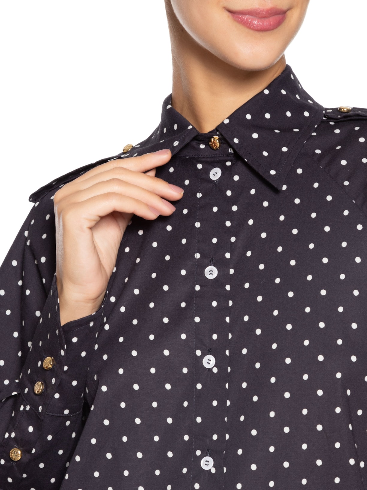 Camisa Feminina Verena Azul Carol Bassi