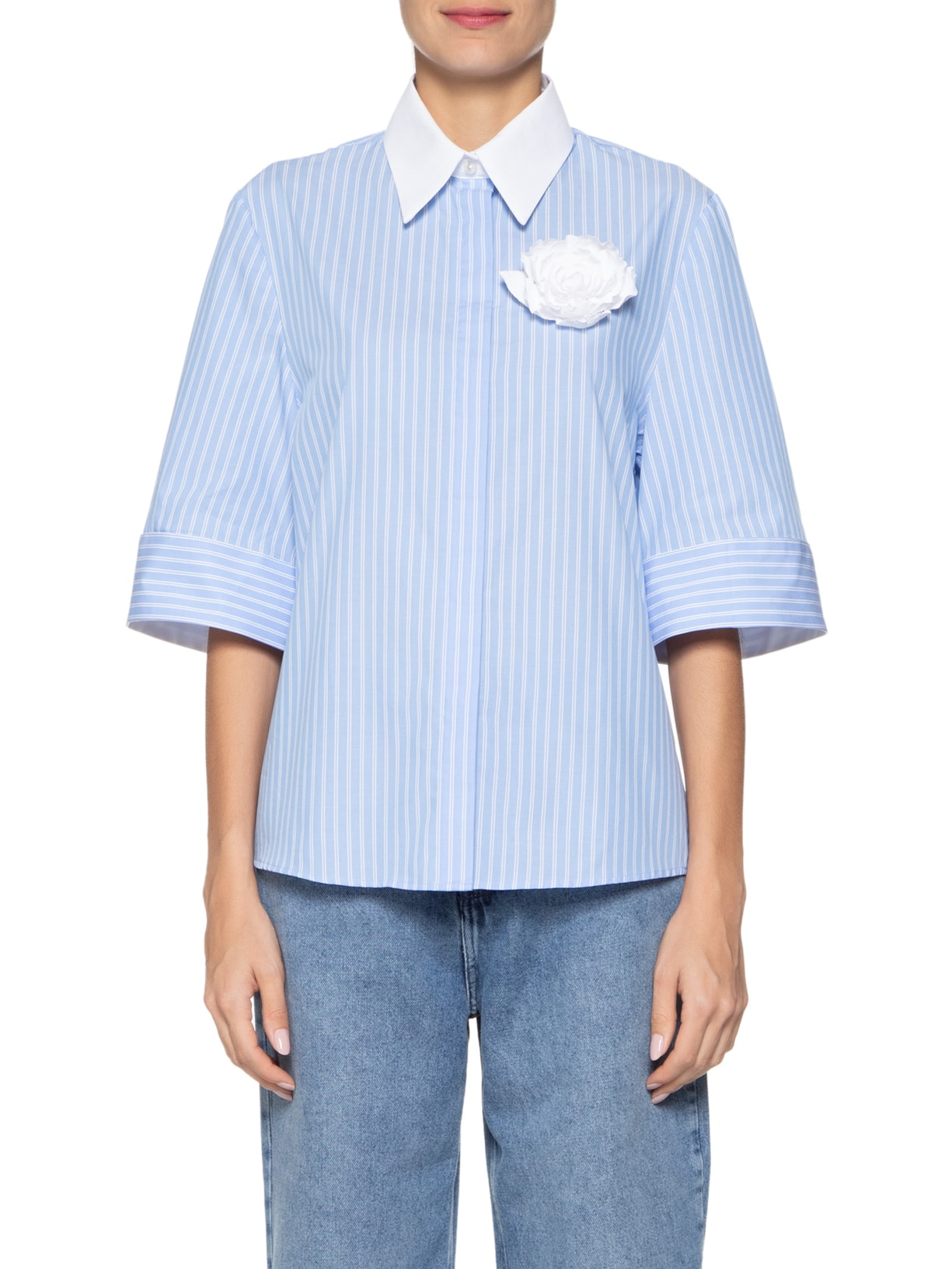 Camisa Feminina Vivi Listrada Azul  Bo.bô