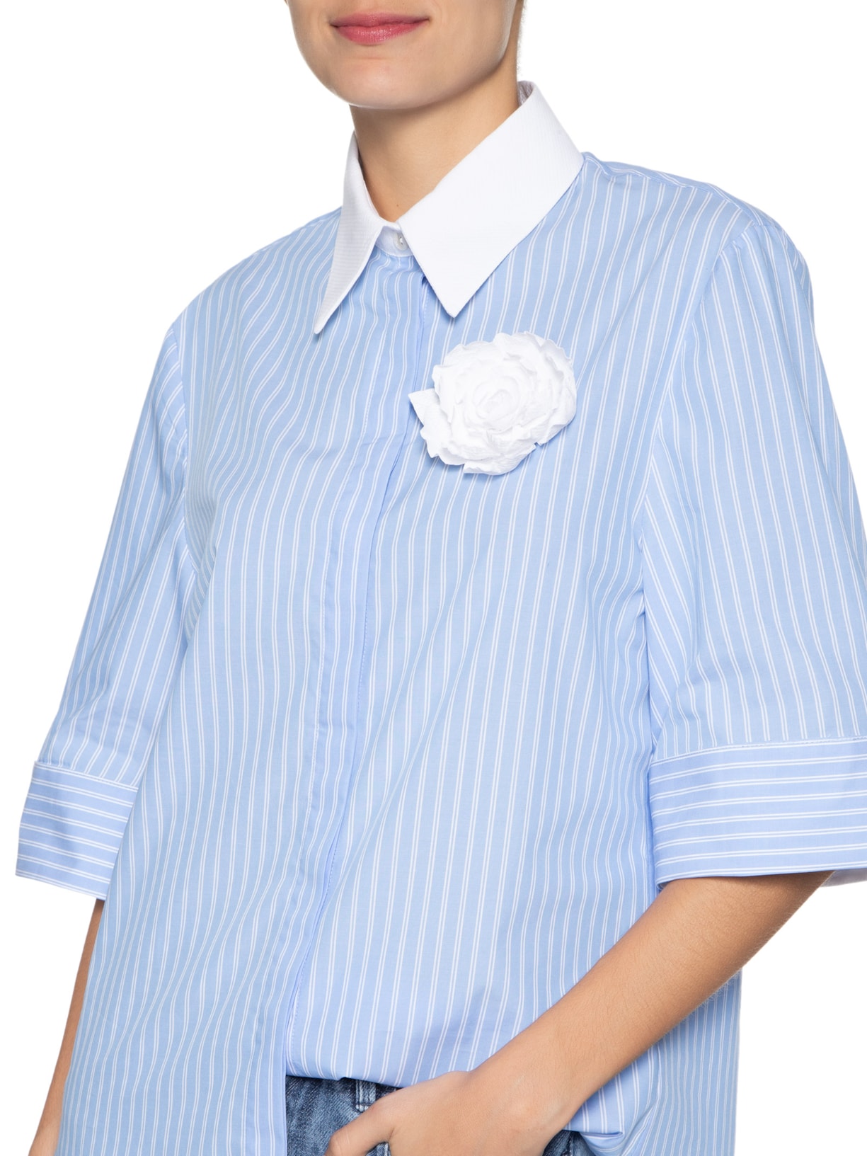 Camisa Feminina Vivi Listrada Azul  Bo.bô