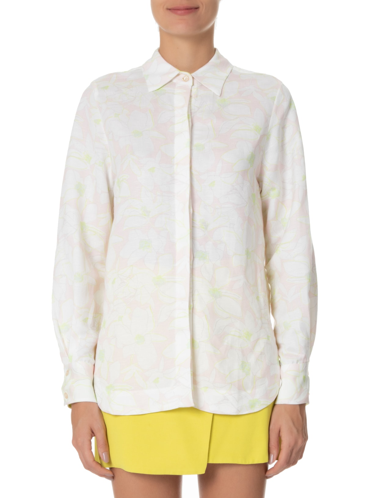 Camisa Feminina Vivo Floral Giz Rosa Animale