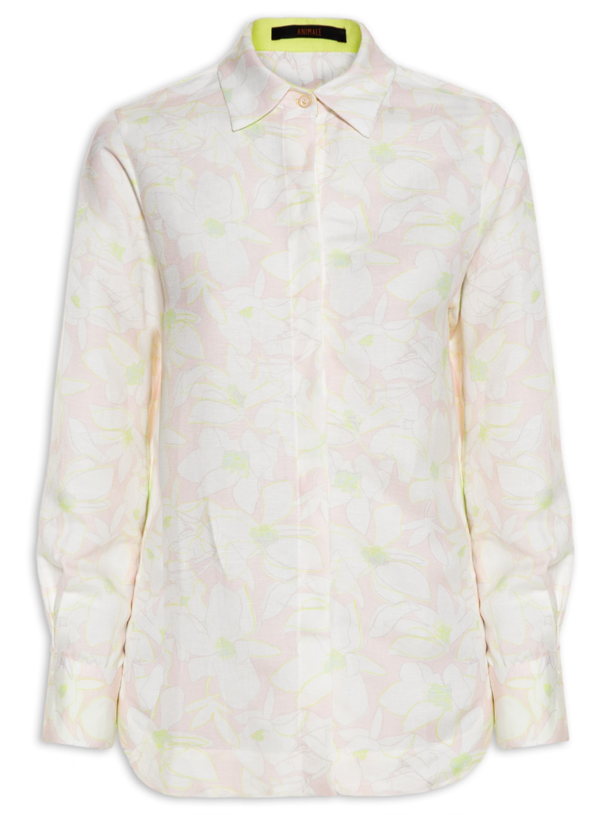 Camisa Feminina Vivo Floral Giz Rosa Animale