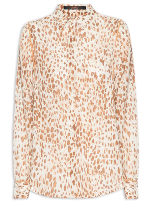 Camisa Feminina Vivos Onça - Bege
