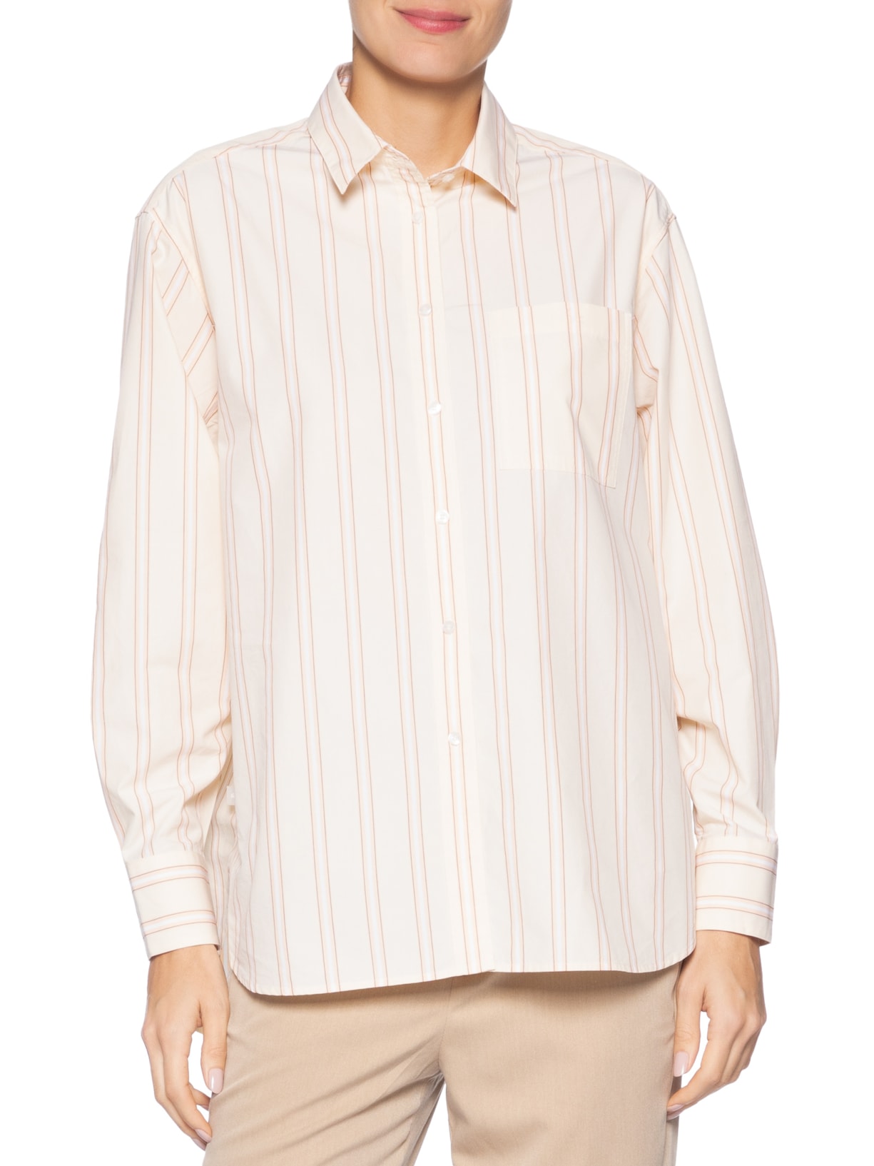 Camisa Feminina Woven Bege Lacoste