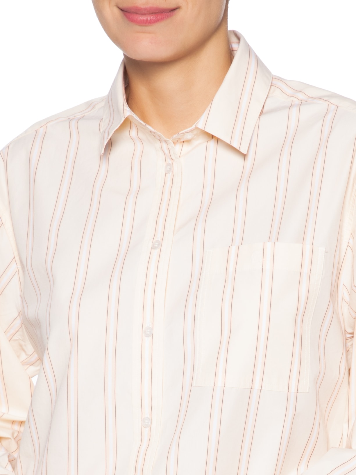 Camisa Feminina Woven Bege Lacoste