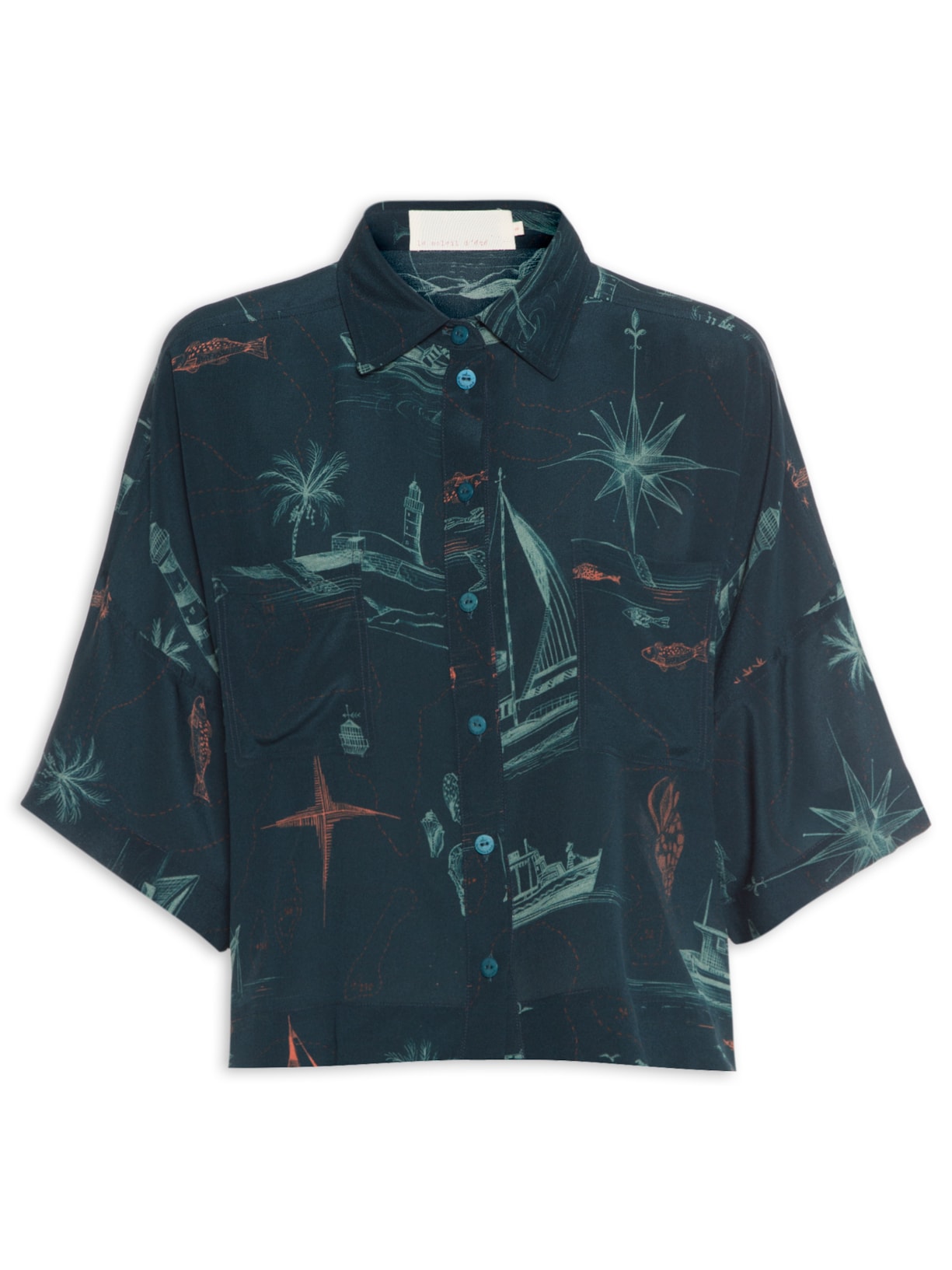 Camisa Feminina Yeda - Azul