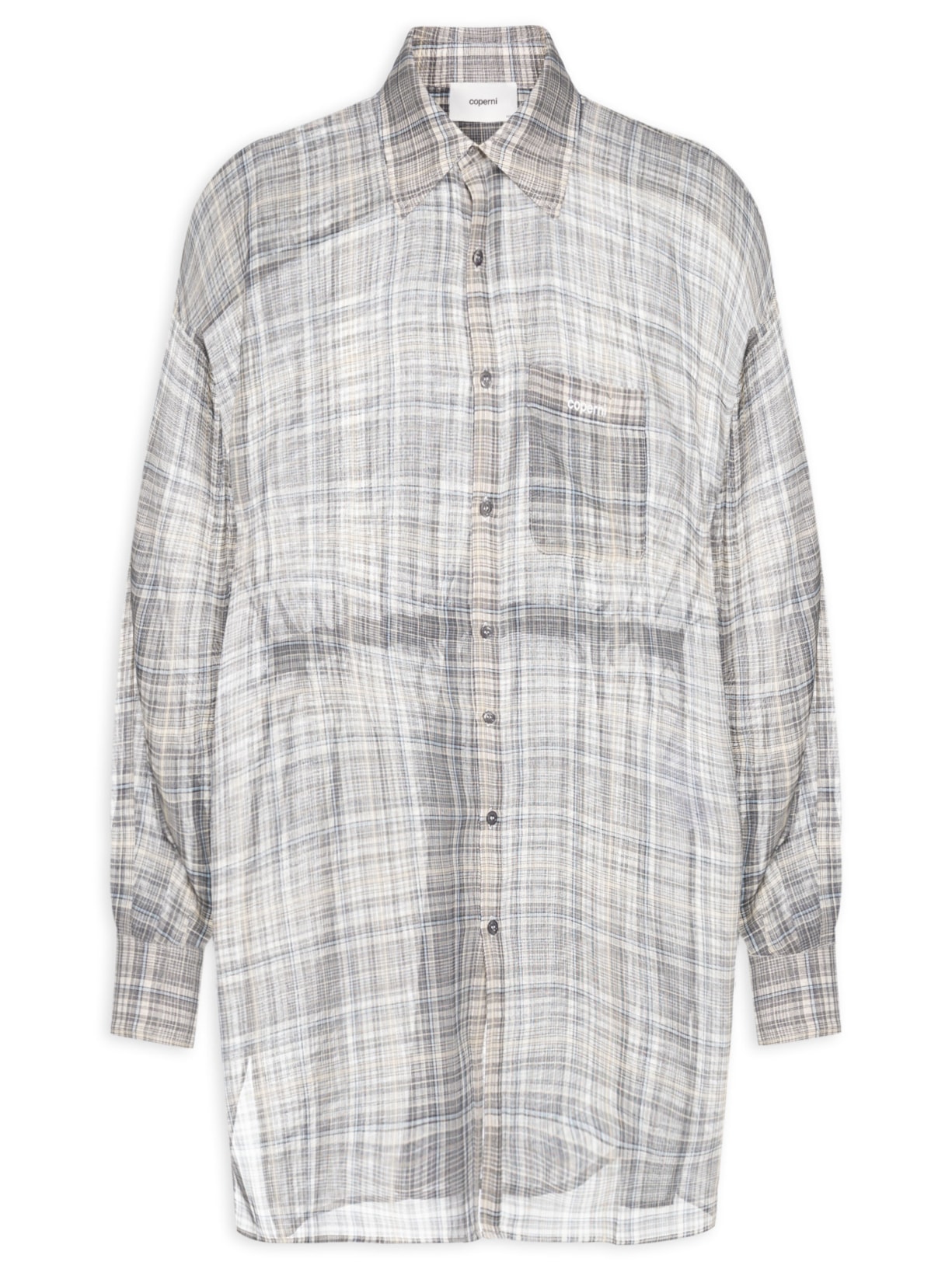 Camisa Feminina Zero Waste Checked - Cinza