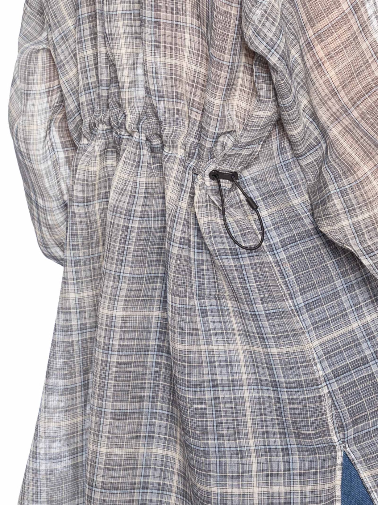 Camisa Feminina Zero Waste Checked Cinza Coperni