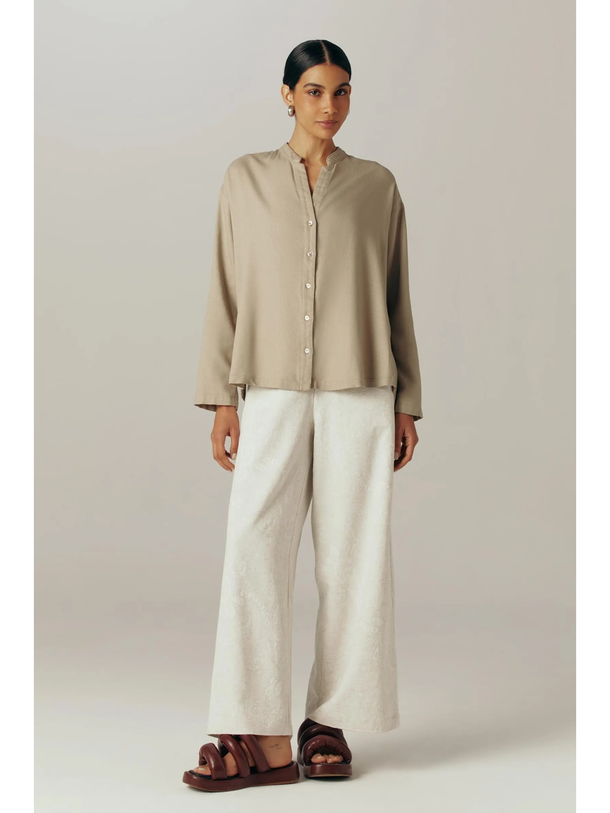 Camisa Fendi Com Linho Marília Yogini