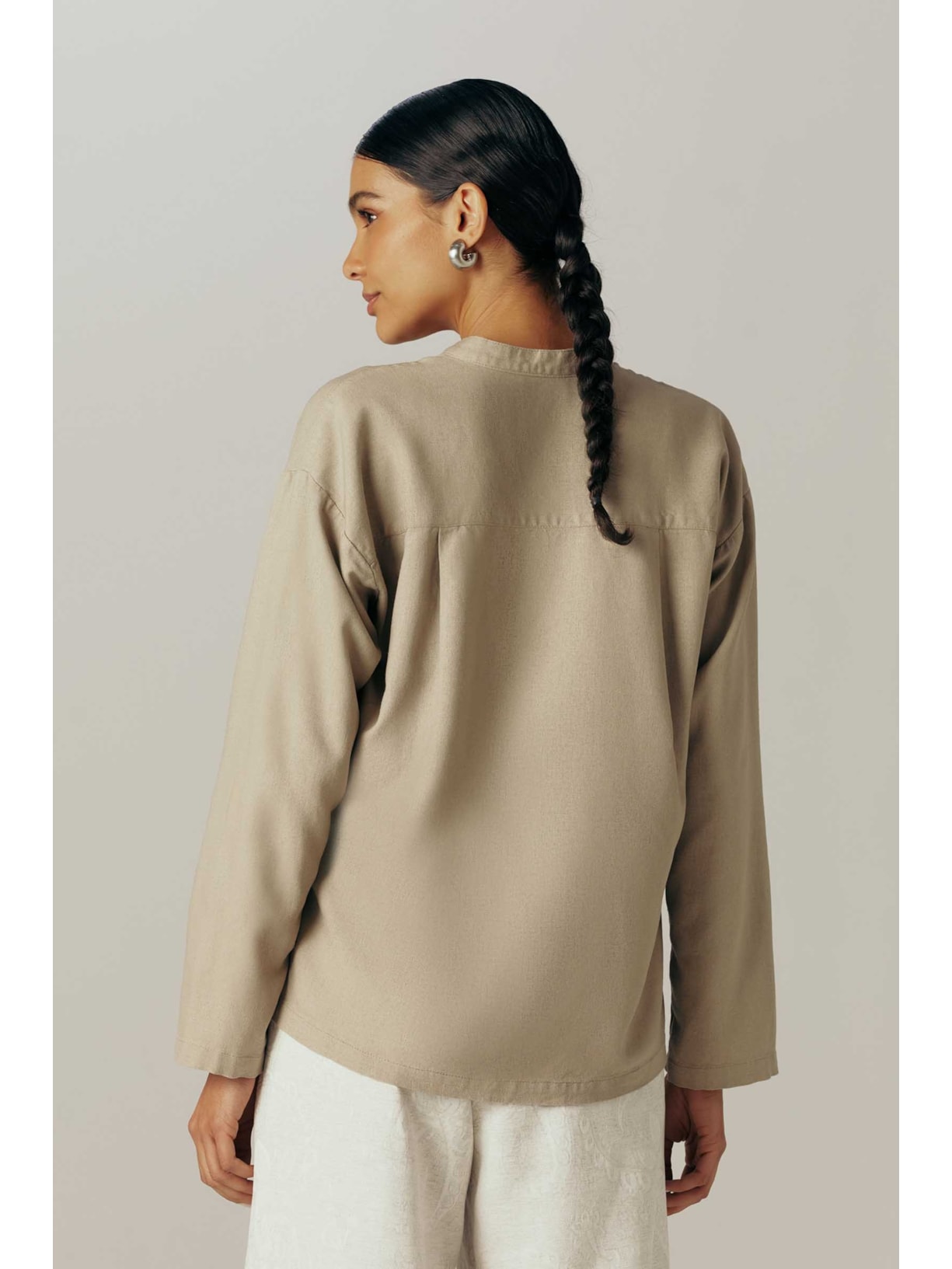 Camisa Fendi Com Linho Marília Yogini